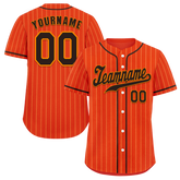 Custom Red Stripe Fashion Black Authentic Baseball Jersey